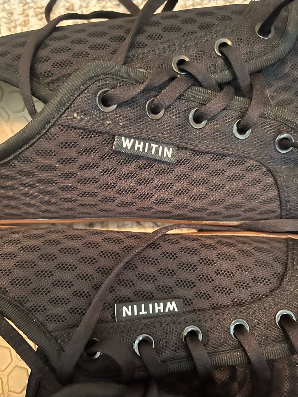 Whitin Men's Minimalist Barefoot Shoes Black Gum Sole Trail Runner Size 47 US 13 - Picture 8 of 9